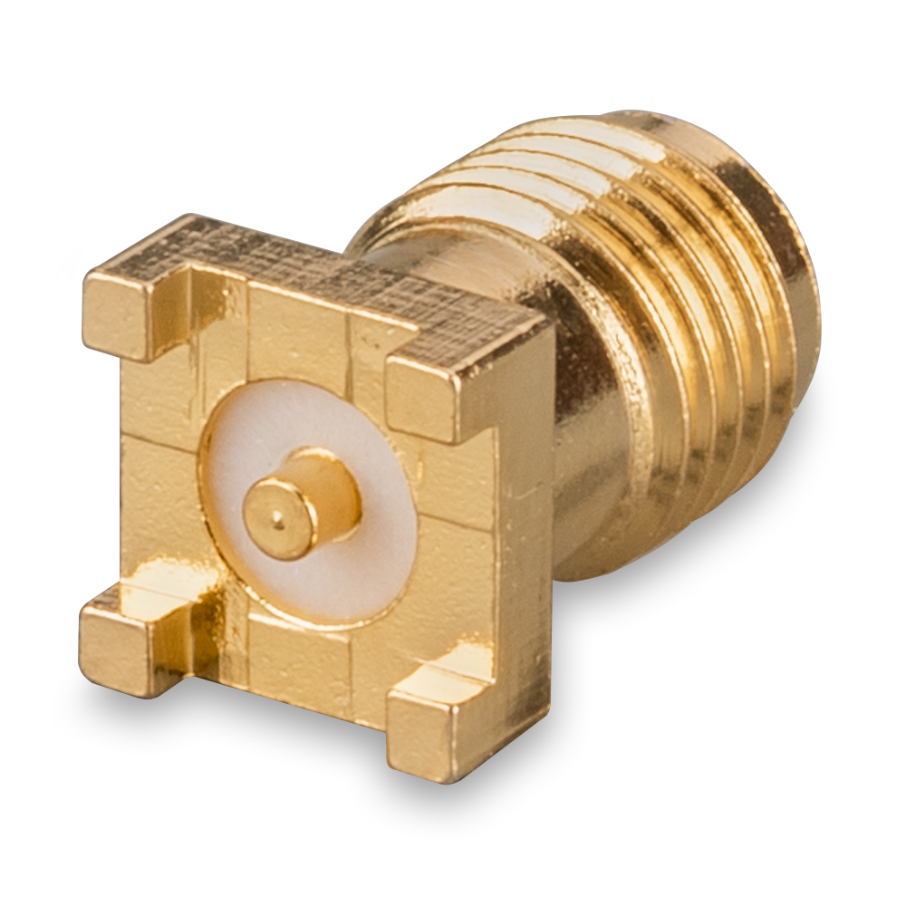 Разъем RP-SMA(female) на печатную плату, для поверхностного монтажа