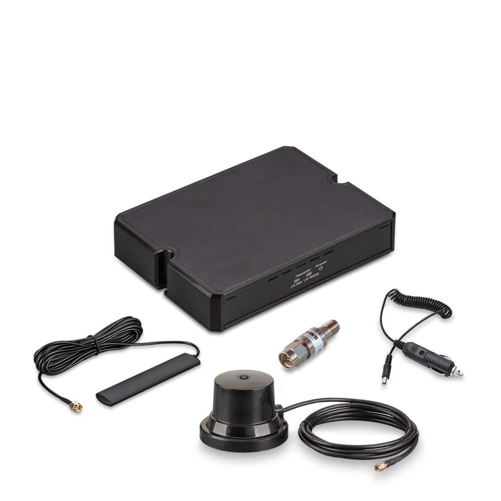 Автомобильный комплект KRD-1800/2100/2600-A для усиления сотовой связи LTE1800/2100/2600, UMTS2100, GSM1800